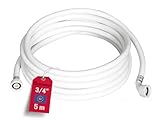 ELECTROHOGAR Tubo Carico Lavatrice e Lavastoviglie | Da 1,5M a 6M | Tubo Flessibile Universale per Ingresso Acqua | Filettatura Standard Compatibile con Tutte le Marche: Electrolux, Bosch, LG...(5M)