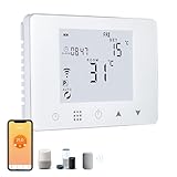 Dogepro Cronotermostato Termostato WiFi per caldaia gas/acqua, Termostato Smart da Parete Intelligente compatibile con Alexa e Google, Funzione Programmabile