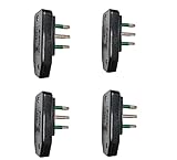 4 pezzi spina elettrica spina salvaspazio 90° Con Uscita Cavo 90° spina 2p+t 250v spina italiana piatta, spina 10ampere spina 16 ampere (salvaspazio 10a piccola nera)
