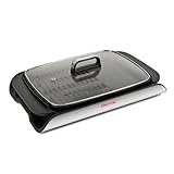Girmi BQ91 Griglia e Barbecue, 2000W, Piastre Antiaderente XL 40 x 30cm con Doppio Utilizzo, Smokeless, Coperchio in Vetro Temperato, Temperatura Regolabile, Vassoio raccogli grasso, Grigio