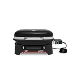 Weber Lumin Compact/Barbecue Elettrico Compatto e Portatile, Fino a 315 °C, con termometro nel Coperchio, Griglie in ghisa Smaltata in Porcellana, Superficie di Cottura 43 × 32 cm, Nero (1502044)