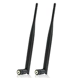 Antenna WiFi 6DBi SMA Maschio Dual Band Omnidirezionale 2.4GHz 5GHz 5.8GHz Antenna MIMO per Router Wireless, PC Desktop Adattatore USB, Telecamera IP Sicurezza, Extender, 2 Pezzi