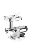 TRE SPADE Tritacarne elettrico TC 12 INOX 160 ELEGANT, 0.65 HP, Taglia 12, Corpo in acciaio inox, Per macinati hamburger e salsicce, Ideale per uso frequente, Made in Italy