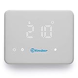 Finder BLISS - Cronotermostato Wi-fi digitale Tipo 1C.9, Funzione estate/inverno, Bianco