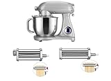 Impastatrice planetaria 7 litri KM1510 DCG 1800W con accessorio spaghetti, sfogliatrice (Grigio)