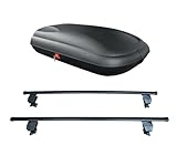 BOX BAULE da Tetto AUTO da 320 LITRI (cm. 132x 78 x H 34,5) + BARRE PORTATUTTO PORTAPACCHI PORTABAGAGLI Specifiche per PANDA 312-319 dal 2012 in poi - 60132 + FIX203FP + M1267000