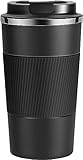 SLOSH Tazza Termica Termos Caffè Caffe Coffee Mug-to-Go Viaggio Acciaio Inox Senza BPA Isolata prova di perdite per Auto Ufficio per Caffè e Tè (Nero 500ml)