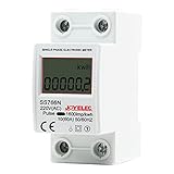 JOYELEC SS766N Contatore Energia Elettrica，Misuratore Consumo Elettrico，Contatore di Corrente con GuidaDIN Schermo LCD,230V AC 10 (60) A 50/60Hz Mostra solo kwh, nessuna retroilluminazione