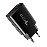Caricatore USB Quick Charge 3.0 18W, Carica Batterie Cellulare, Universale Caricabatterie Alimentatore Spina USB per Samsung Galaxy S21 S20 S10 S9 S8 A55 A53 A50 A40 A20 A15 A14, iPhone, Xiaomi