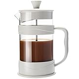 PARACITY Mini caffettiera francese per caffè/tè, mini pressa per caffè/tè da campeggio, filtro in acciaio inox 304 e vetro resistente al calore, macchina per caffè freddo, 334,5 g, regalo per viaggi e