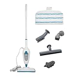 BLACK+DECKER Scopa a vapore 2 in 1 con pulitore portatile multifunzione con 5 accessori, FSMH13E5-QS