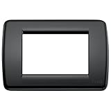 Vimar Placca Rond 3 m, 1 Pezzo, Nero