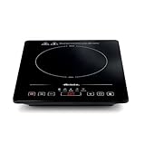 Ariete 1997 Piastra a induzione singola portatile, Vetroceramica, 2000W, 10 livelli di potenza, Timer fino a 4 ore, Sicurezza bambini, 5 programmi, Nero