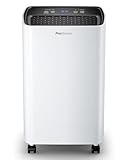 Pro Breeze Deumidificatore a compressore 12L con serbatoio dell'acqua da 2L, asciugatura della biancheria e sensore di umidità - Rimuovi muffa portatile timer 24H per umidità, muffa nera e condensa