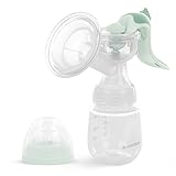 Tiralatte manuale KikkaBoo ELSIE, tiralatte con 2 modalità, potenza di aspirazione regolabile, morbido cuscinetto in silicone, portatile, compatto