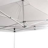 Gazebo richiudibile in alluminio professionale struttura esagonale Market-Pro 3X3 Bianco impermeabile