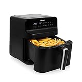 Tristar Friggitrice ad Aria 6 L Digitale, Airfryer per 1,5 kg Patatine, 9 Programmi, Display LED Touch, Fino al 70 % di Risparmio Energetico, 1350 W, Nero Opaco, FR-9025