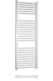 Termoarredo Scaldasalviette Bianco cm 120 x 55 Interasse 50 635W Tubi in Acciaio Orizzontali Elena Radiatore d'Arredo Idraulico