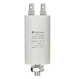 Condensatore di spunto per motori elettrici, 450V, capacità: 30µF, 4 pin. Condensatore di Avviamento con dado M8. Per Pompe, Compressori, Lavatrici, Macchine ad Aria