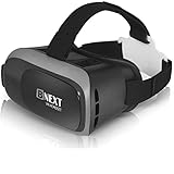 Visore VR Compatibile con Telefoni iPhone/Android – Visore Realtà Virtuale Universale - Gioca ai Migliori Giochi 360 con i Nuovi Occhiali 3D Morbidi e Confortevoli | Argento | Con Protezione Occhi