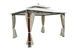 Gazebo da giardino 3x4 in legno-alluminio mod. Porto Rico