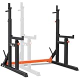 ISE Rack Palestra Multifunzione Supporto Bilanciere per Casa, Squat Rack Porta Bilanciere con Altezza Regolabile per Panca