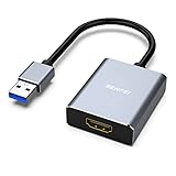 BENFEI Adattatore USB 3.0 a HDMI 1080P, unidirezionale convertitore USB 3.0 a HDMI, per PC laptop proiettore monitor HDTV, guscio in alluminio（Principalmente per Windows 11/10/8.1/8/7）Non per MacOS