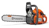 Motosega Husqvarna 445 serie II per uso semiprofessionalecon Barra da 38 cm, Motore X-Torq di ultima generazione, 45.7 cm³, 2.1 kW e soli 4.9 Kg di peso