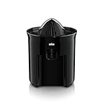 Braun CJ3050BK Spremiagrumi, Avvio e Arresto Automatici, Base Antiscivolo, Pratico Beccuccio,Coperchio di Protezione, Sistema Direct Serve,Antigoccia,Semplice e Facile, Sistema a Pressione, 60w, Nero