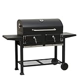 Totò Piccinni BBQ Barbecue grill a carbonella BEPPE GRILL, Doppio Braciere ad Altezza Regolabile, Doppia Griglia Cottura, Ruote (Beppe Grill)