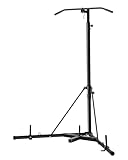VEVOR Supporto per Sacco da Boxe, Attrezzatura per Allenamento Regolabile in Altezza, Supporta 65 kg, con Base Appesantita, Sacco per Allenamento Palestra Casa, Nero 118x118x232 cm