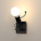 Goeco Applique da Parete LED Creativo, Moderna Lampada da Parete Interno, Industriale Applique E27 per soggiorno, camera da letto, corridoio