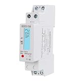 DEWIN Contatore KWh, Contatore Energia KWh Monofase 1P 5-32A LCD Backlight Contatore Energia Elettrica Contatore Monofase 220V Conta Scatti per Corrente 220V