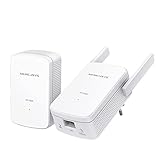 MERCUSYS MP510 KIT V2 Powerline Kit Homeplug AV2 Fino a 1000Mbps e Wi-Fi 300Mbps, Porta Gigabit LAN, Plug and Play, Compatibile con Tutti i Router, Tecnologia Powerline Elevata
