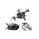 DJI FPV Combo, Drone UAV con visuale in prima persona, video in 4K, esperienza di volo immersiva, FOV di 150°, trasmissione HD a bassa latenza, freno di emergenza e volo stazionario, grigio