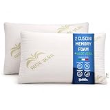 Baldiflex Emporio, Coppia di Cuscini Saponetta Memory Foam, Aloe Vera, Altezza 11 cm, Soffice