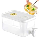 Dispenser di limonata,Distributori di bevande ghiacciate | Dispenser di bevande con rubinetto e filtro, registra la data di conservazione | d'acqua per frigorifero, contenitore per bevande