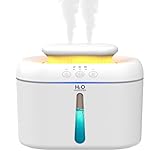 Umidificatore Ambiente Bambini, 2L Umidificatore Camera da Letto, 20 dB Silenziosi Umidificatore per Camerette, Piante e Uffici, con Timer di Spegnimento Automatico e Funzione Luce Notturna (Bianco)