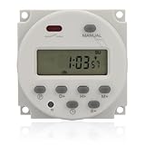 Mini timer programmabile, 1 secondo a 168 ore, dispositivo di controllo automatico del tempo elettronico, 5 V 12V 24 V 110 V 220 V, timer per montaggio a parete/pannello digitale(12V DC)
