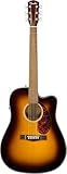 Fender CD-140SCE Chitarra Elettroacustica Dreadnought, Sunburst, Custodia Rigida Inclusa, Manico Confortevole, Suono Ricco, Include Lezioni Virtuali Gratuite