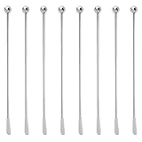 Bastoncini Cocktail Inox, Agitatori da Cocktail, Bastoncini Swizzle, 8 Pezzi Agitatori per Bevande da Cocktail in Acciaio Inossidabile di Alta Qualità, miscelatore da bar riutilizzabile