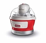 Ariete Ice Cream Maker Party Time 643, Macchina per Gelato, Spatola di Miscelazione, Gelatiera con Coperchio per Aggiunta Elementi, Tempo Preparazione 30 Minuti, Capacità 1,5 L, 12W, Rosso