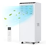 RBFGYIOP Condizionatore Portatile Silenzioso 3-in-1 7000 BTU - Deumidificatore, 2 Velocità Ventola, Risparmio Energetico, Modalità Sonno - Facile Installazione - Ideale per Casa e Ufficio - Bianco