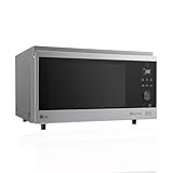 LG MJ3965ACS Forno Microonde Smart Inverter Combinato e Ventilato con Cottura a Vapore, 39 Litri, 1100 W, Programmi Automatici, 5 Livelli di Potenza, Piatto Microonde Crispy Incluso - Inox