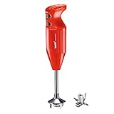 bamix Frullatore a immersione rosso M160 ONE incl. lama multiuso in acciaio inox, 160 watt, 2 velocità, Made in Switzerland, Rosso