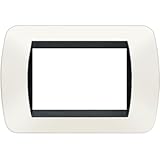 Bticino L4803PB Livinglight Placca Interruttore, 3M, Bianco