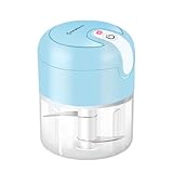 EASYSPEED Frullatore Tritatutto Tritacarne Elettrico Chopper Batteria Ricaricabile USB Type-C Portatile,Adatto Per Cucina A Base Di Carne,Frutta E Verdura,In Cucina,Blu