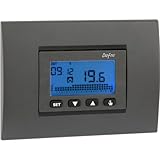 VEMER VN166500 DAFNE - Cronotermostato Digitale da Incasso, Programmazione Settimanale, Alimentazione a Batterie, Bianco/Antracite