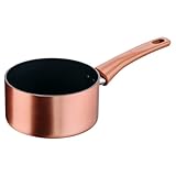 Lagostina Rosé, Casseruola Fonda a Manico Lungo Antiaderente Ø 16 cm, Rivestimento Titanium, Indicatore di Calore Thermo-Signal, Manico Rivettato, Compatibile con Induzione, Colore Oro Rosa