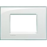 BTicino Livinglight Placca, 3 Moduli, Forma Rettangolare, Multicolore (Acquamarina)